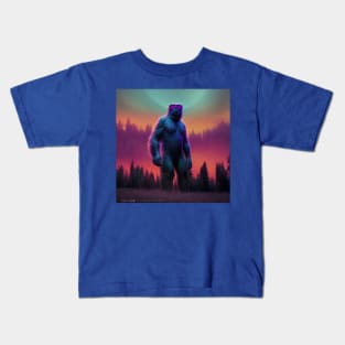 Dope Sasquatch in Nature Kids T-Shirt